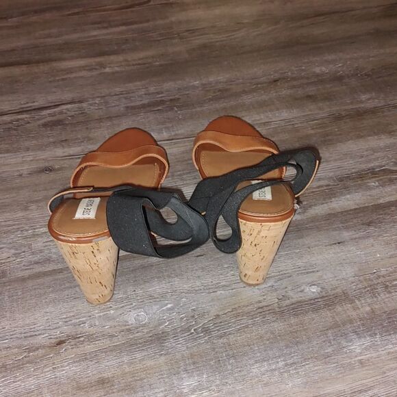 Steve Madden Ropper summer night out kork  platform wedges  Sz 10 - Picture 4 of 6